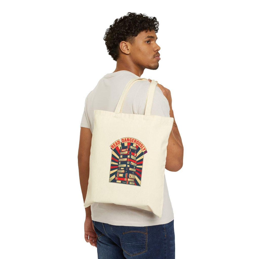Banned Books Librarian Tote Bag | Vintage Propaganda Style Book Lover Canvas Bag
