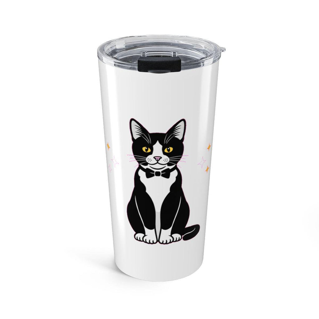 Dapper Tuxedo Cat Tumbler - Black & White Cat Lover Gift