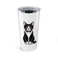 Dapper Tuxedo Cat Tumbler - Black & White Cat Lover Gift