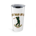 Golf Dad Tumbler - Vintage Golfer Silhouette Insulated Cup Gift