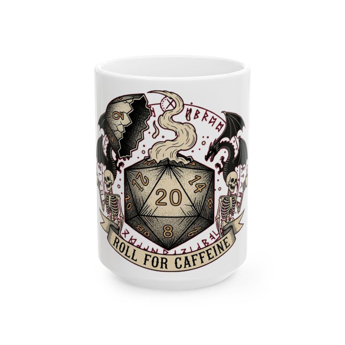 D20 Dungeon Master Coffee Mug | DnD Tabletop RPG Gift for Campaign Sessions