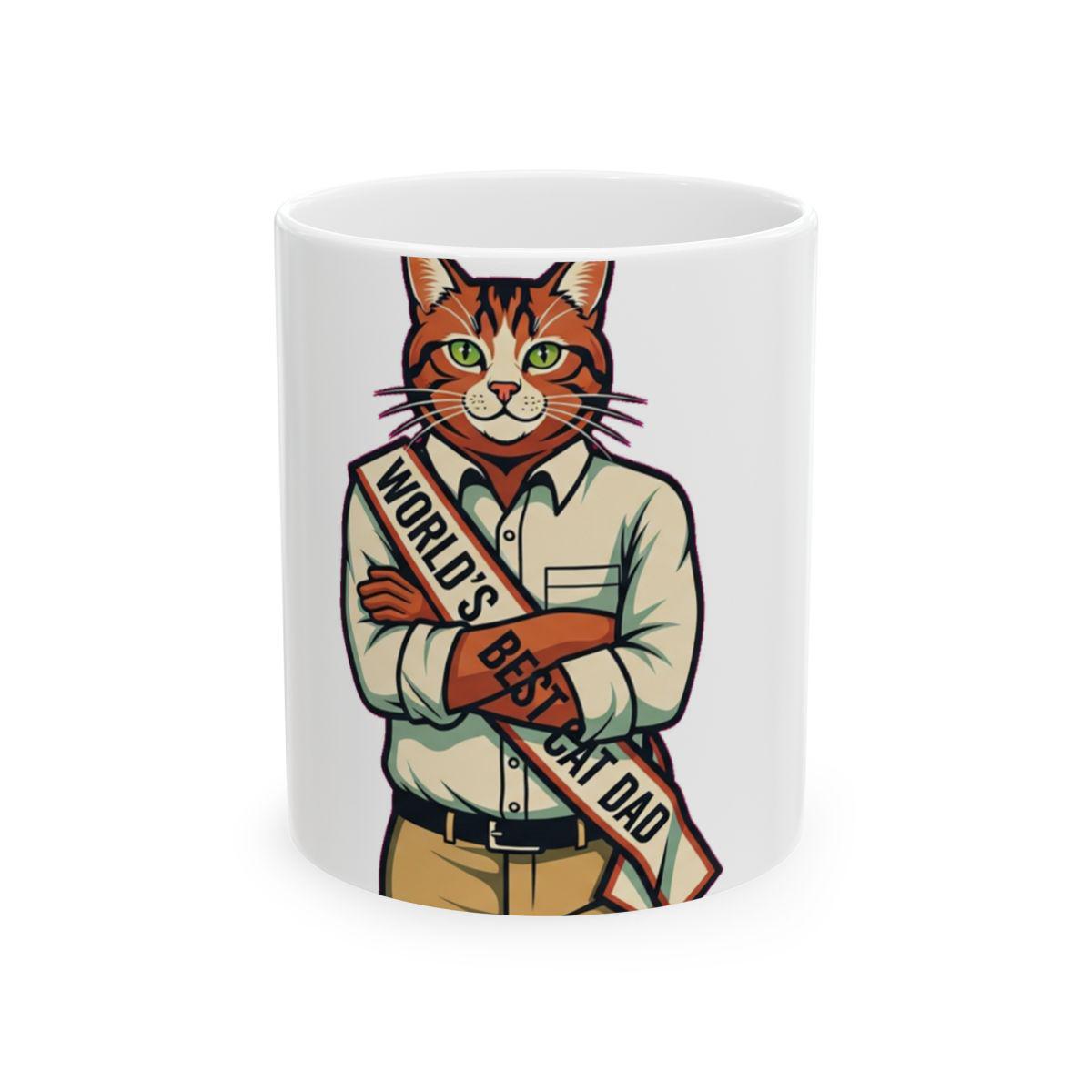Cat Dad Mug - Funny Ceramic Coffee Cup for Cat Lovers & Proud Cat Dads