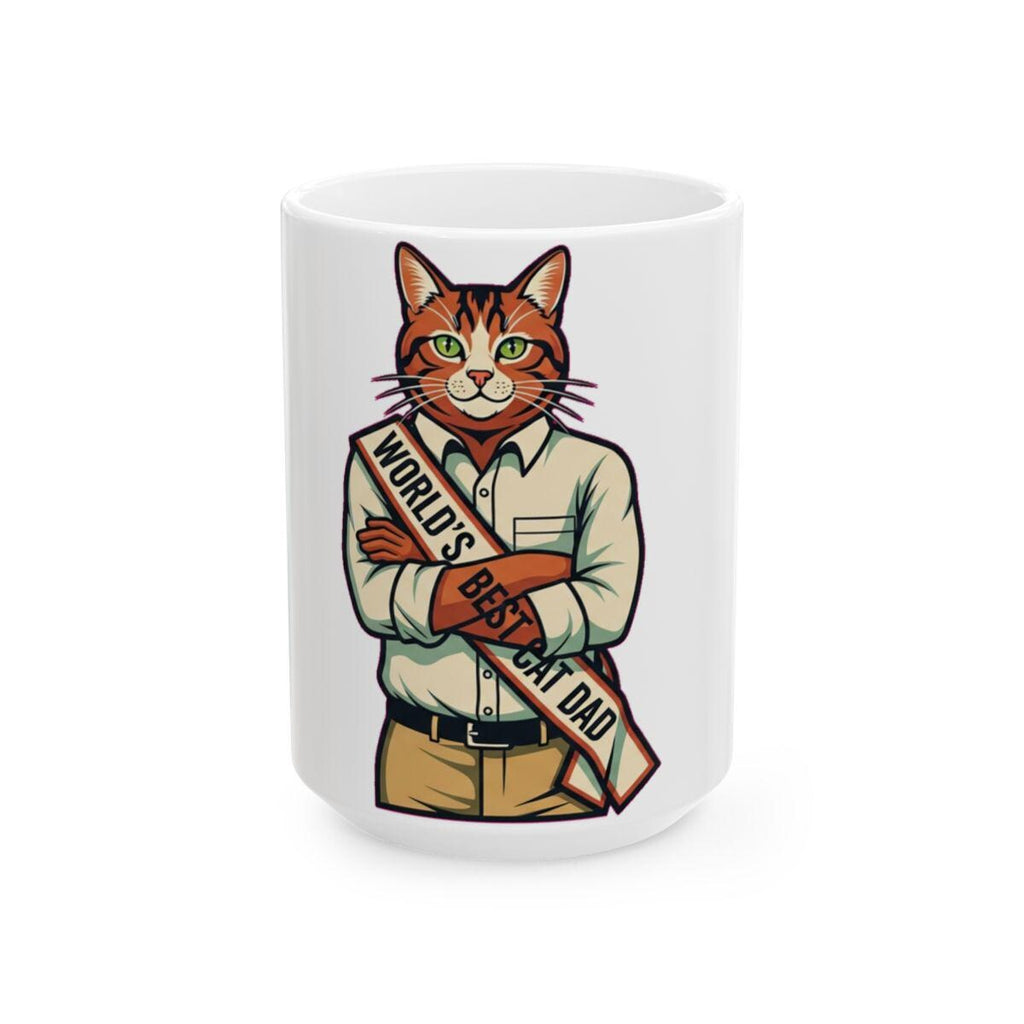 Cat Dad Mug - Funny Ceramic Coffee Cup for Cat Lovers & Proud Cat Dads