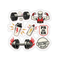 Gym Rat Fitness Sticker Pack | Weightlifting CrossFit Bold Vintage Design